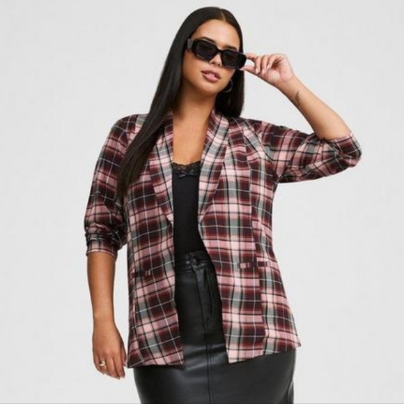 Plaid Blazer Torrid - Picture 3 of 5